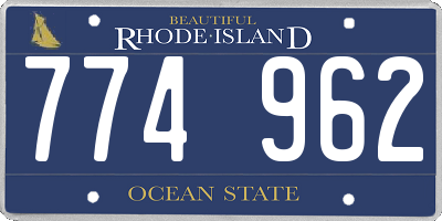 RI license plate 774962
