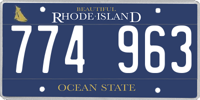 RI license plate 774963