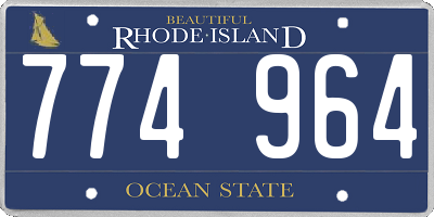 RI license plate 774964