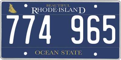 RI license plate 774965