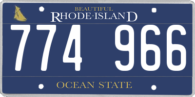 RI license plate 774966