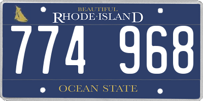 RI license plate 774968