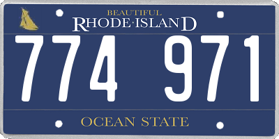 RI license plate 774971