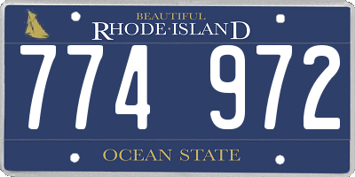 RI license plate 774972