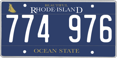 RI license plate 774976