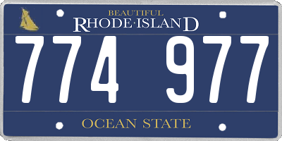 RI license plate 774977