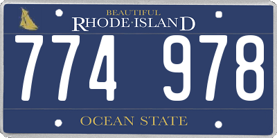 RI license plate 774978