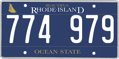RI license plate 774979