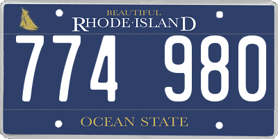 RI license plate 774980