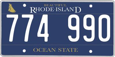 RI license plate 774990