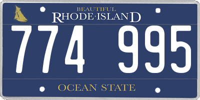 RI license plate 774995