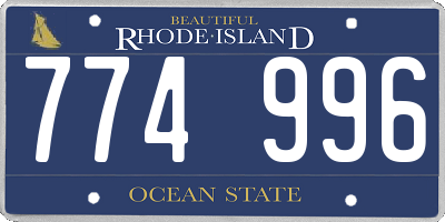 RI license plate 774996