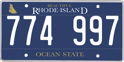 RI license plate 774997
