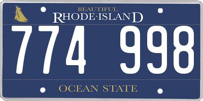 RI license plate 774998