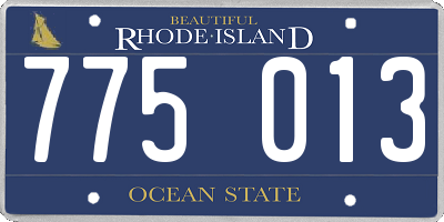 RI license plate 775013