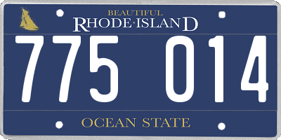 RI license plate 775014