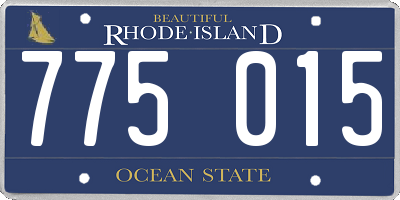 RI license plate 775015