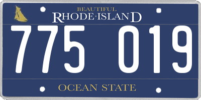 RI license plate 775019