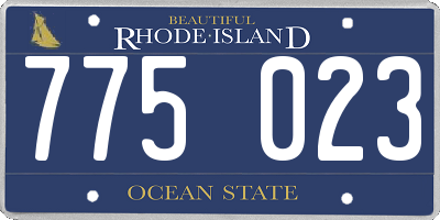 RI license plate 775023