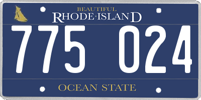 RI license plate 775024