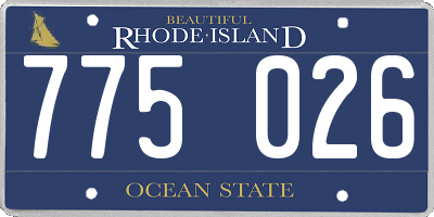 RI license plate 775026