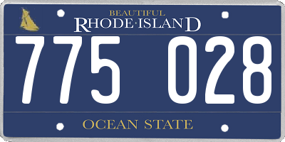 RI license plate 775028