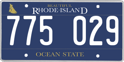 RI license plate 775029