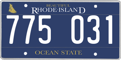 RI license plate 775031