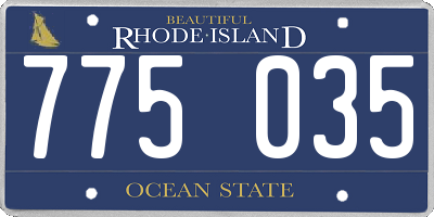RI license plate 775035