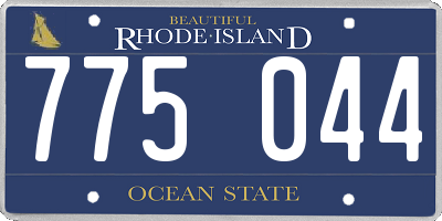 RI license plate 775044