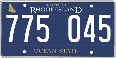 RI license plate 775045