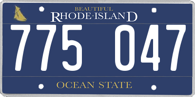 RI license plate 775047