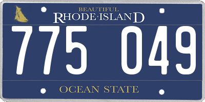 RI license plate 775049