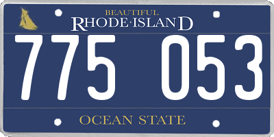 RI license plate 775053