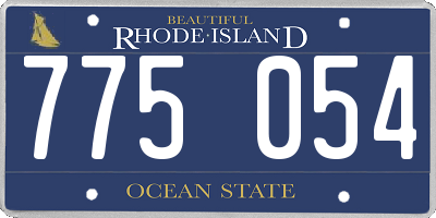 RI license plate 775054