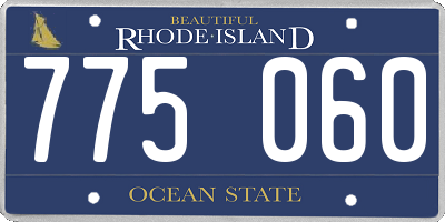 RI license plate 775060