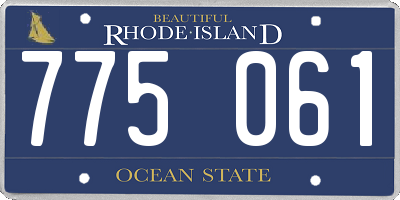 RI license plate 775061
