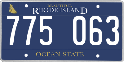 RI license plate 775063