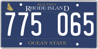 RI license plate 775065