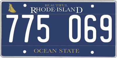 RI license plate 775069