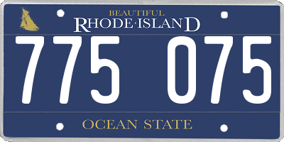 RI license plate 775075