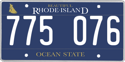 RI license plate 775076