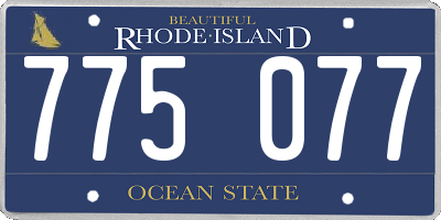 RI license plate 775077