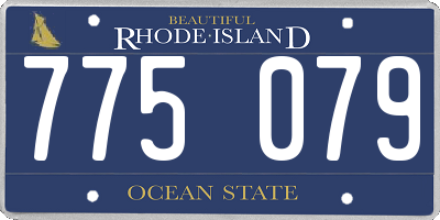 RI license plate 775079