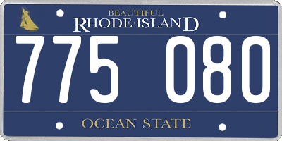 RI license plate 775080