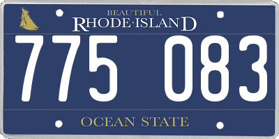 RI license plate 775083