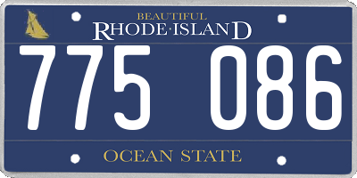 RI license plate 775086