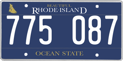 RI license plate 775087