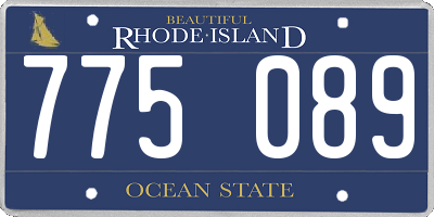 RI license plate 775089