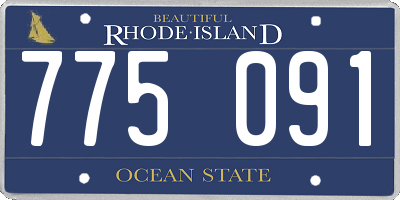 RI license plate 775091